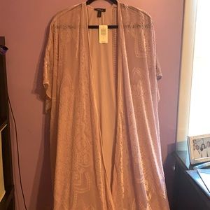 Purple/lilac Sheer and Velvet Kimono